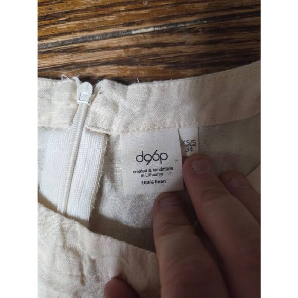 d96p cream linen jumpsuit sz XS/S - Picture 3 of 4